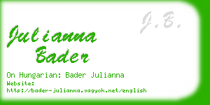 julianna bader business card